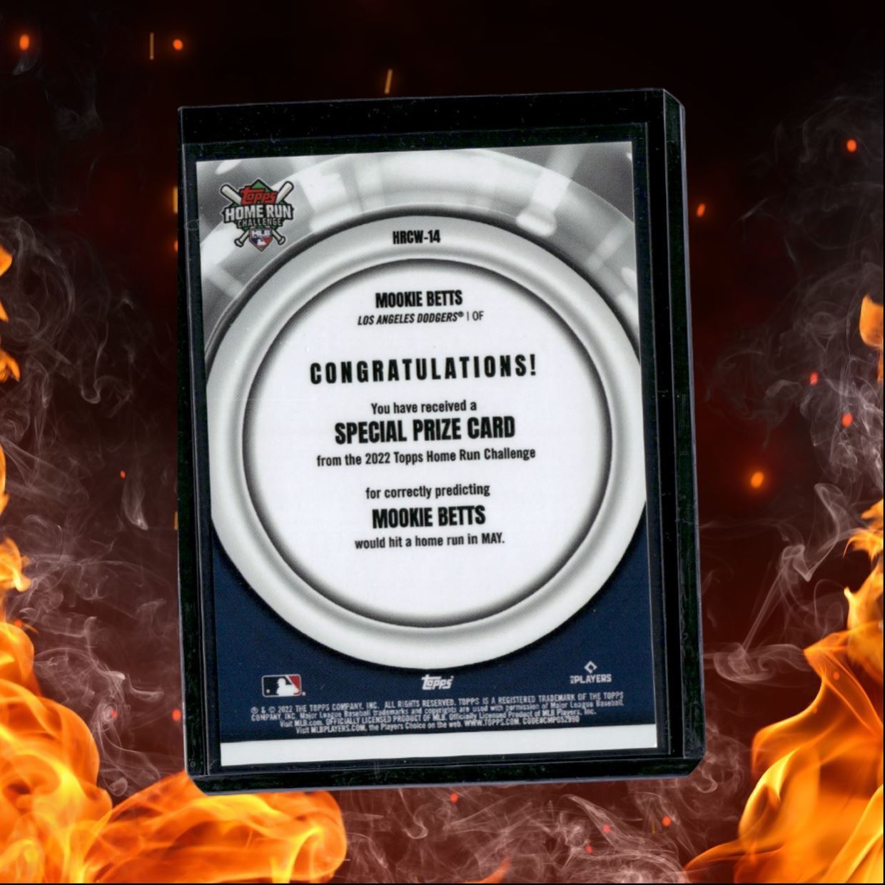 2022 Topps Mookie Betts Home Run Challenge May 155/627 #HRWC-14