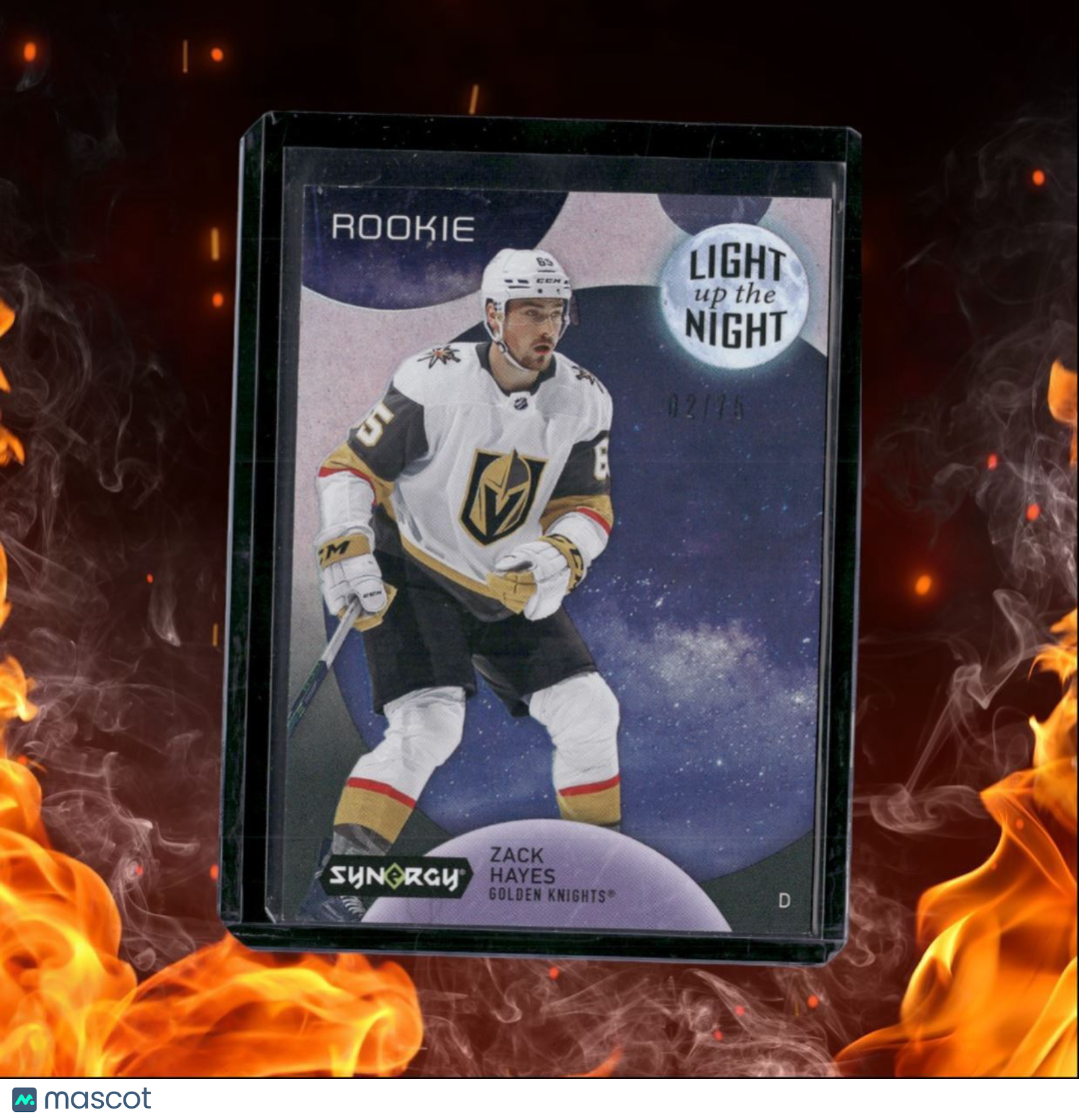 2022-23 Upper Deck Synergy Zack Hayes Light Up The Night Pink Rookie 02/75