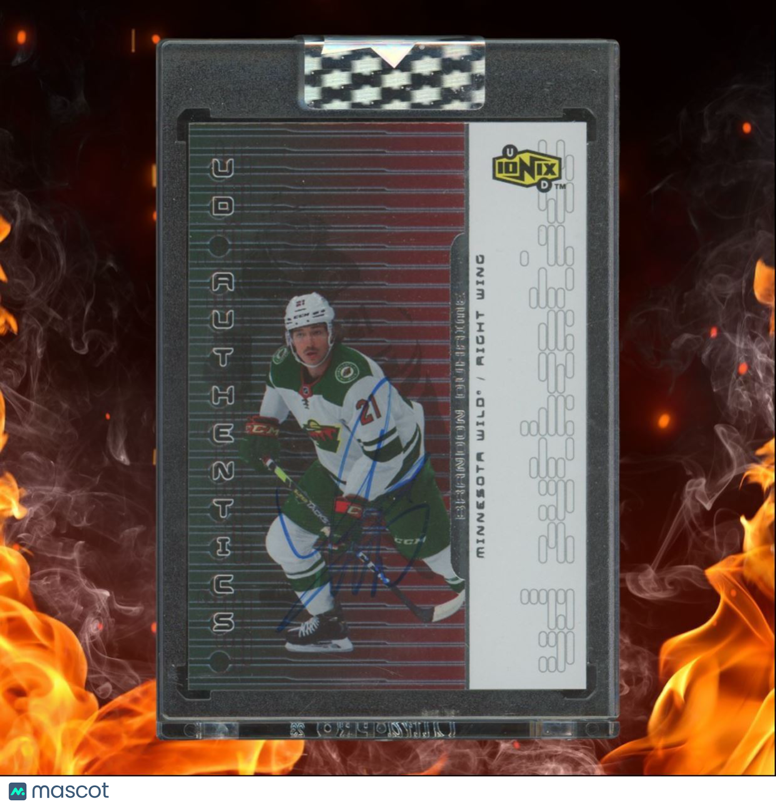 2021-22 Upper Deck Clear Cut Brandon Duhaime Ionix Authentics Rookie Auto #UA-BD