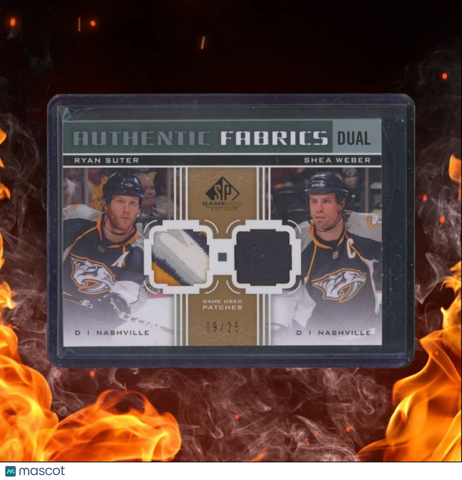 2011-12 SP Game Used Ryan Suter / Shea Weber Authentic Fabrics Dual Patches