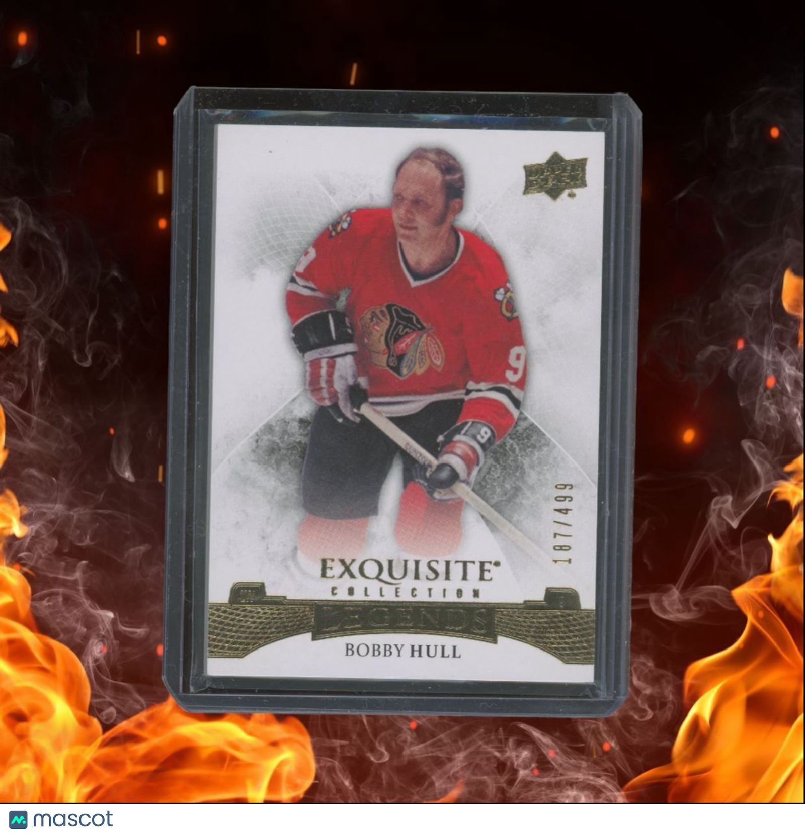 2015-16 Upper Deck Exquisite Collection Bobby Hull Legends Gold 187/499 #32