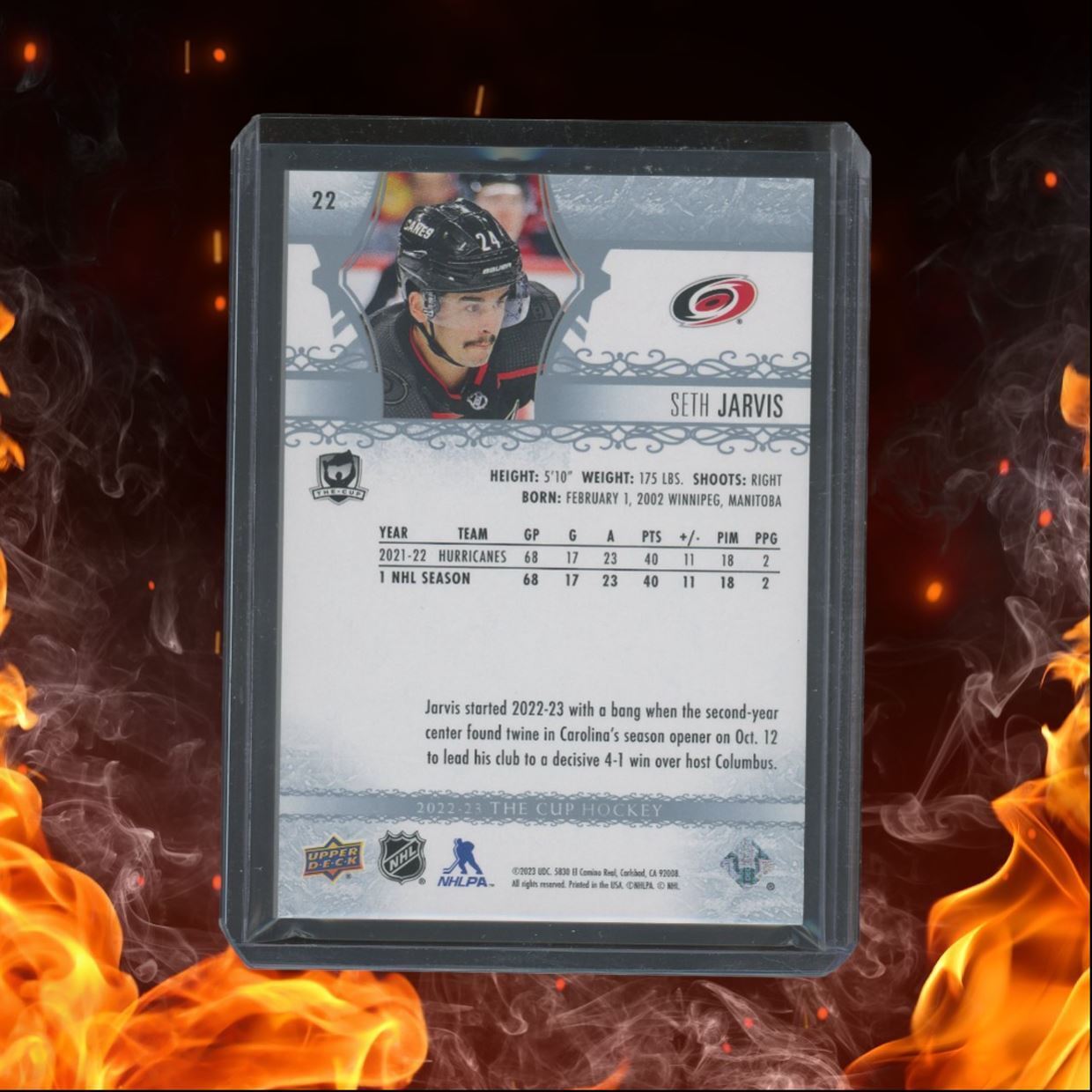 2022-23 Upper Deck The Cup Seth Jarvis 130/249 #22