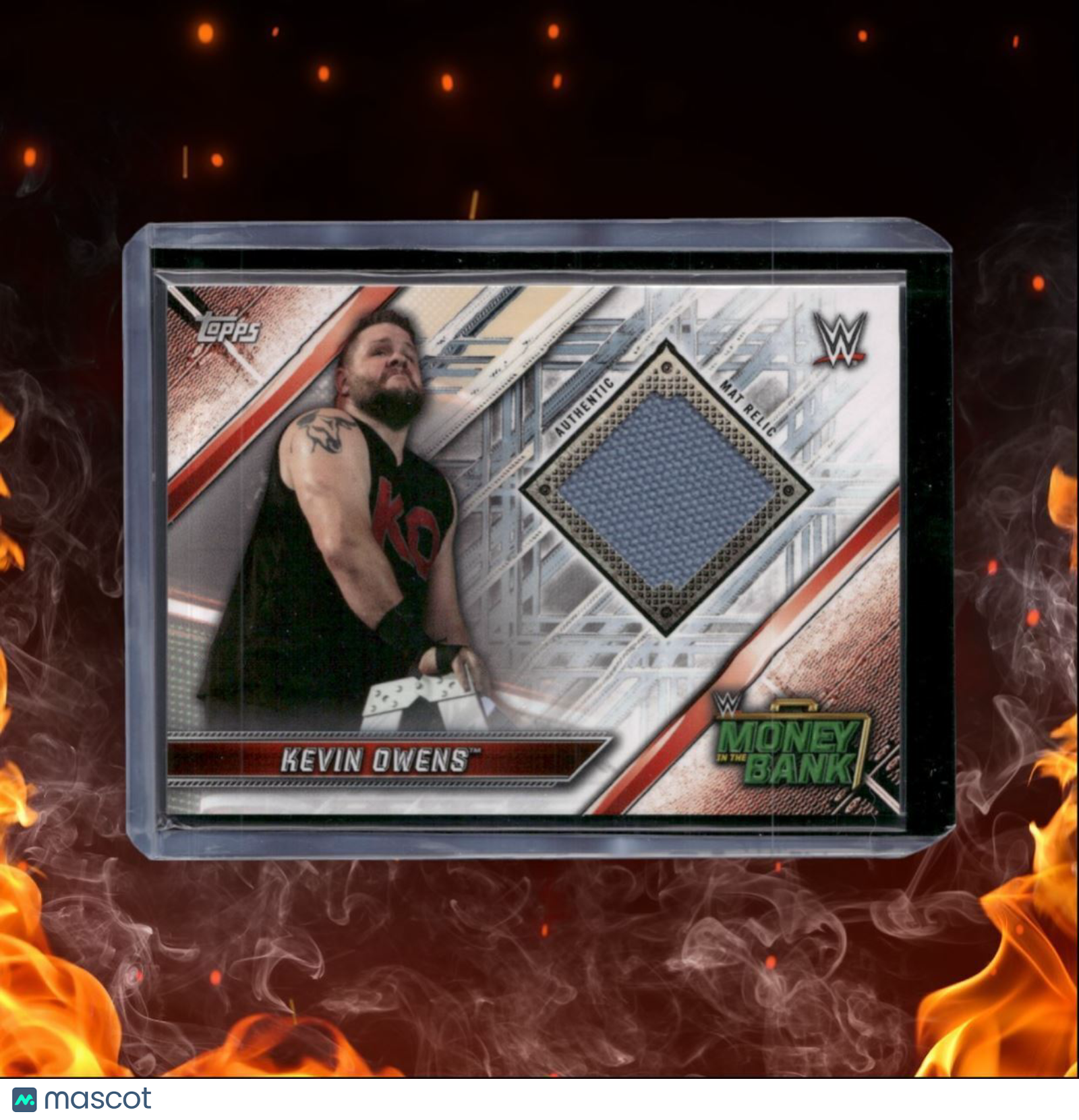 2019 Topps Kevin Owens Event-Used Canvas Mat Relic Money In the Bank 2018
