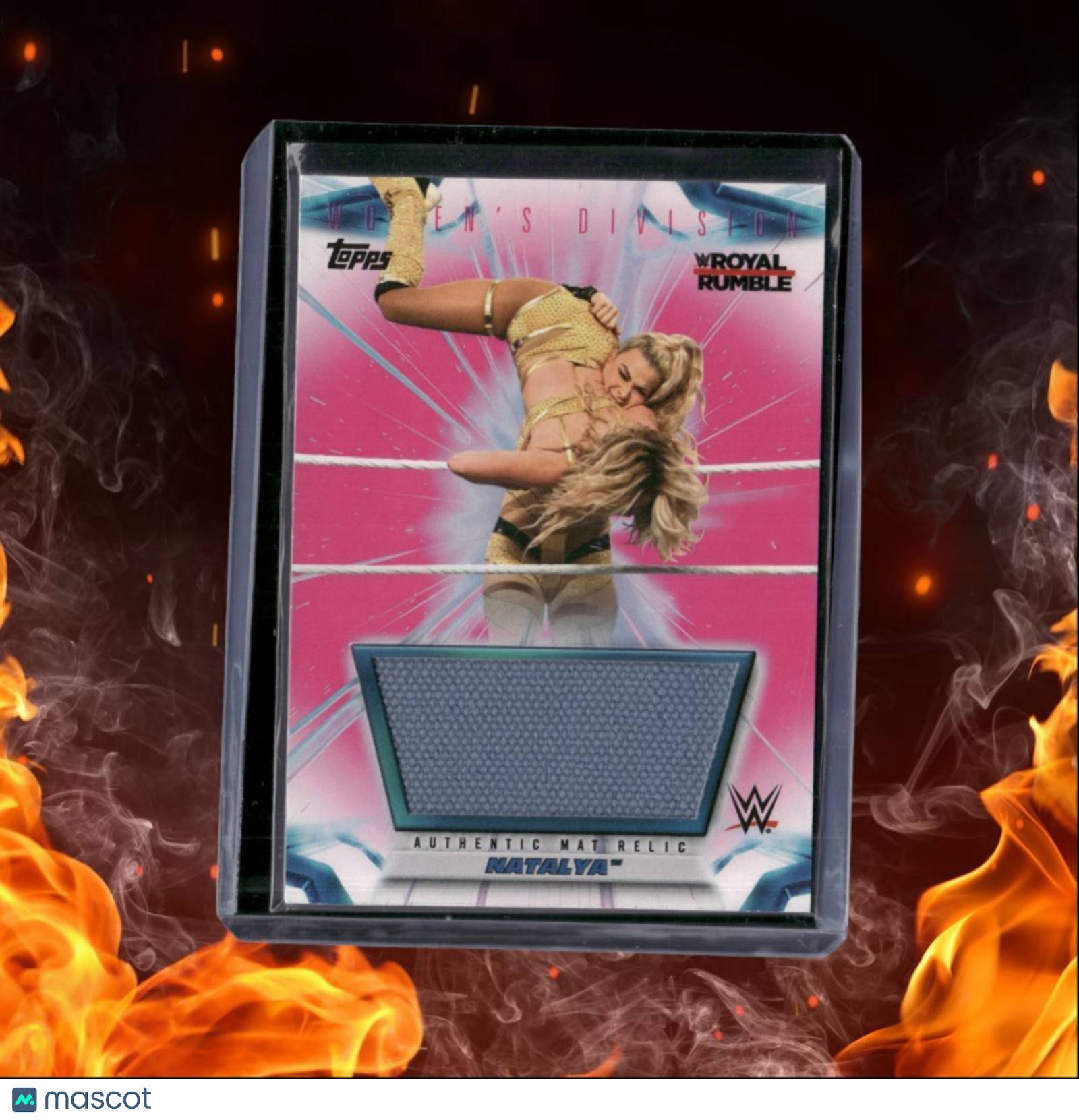 2021 Topps WWE Natalya Event-Used Canvas Mat Relic Royal Rumble 2021 062/150