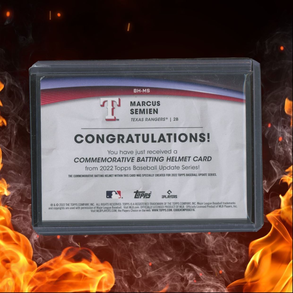 2022 Topps Marcus Semien Commemorative Batting Helmet #BH-MS
