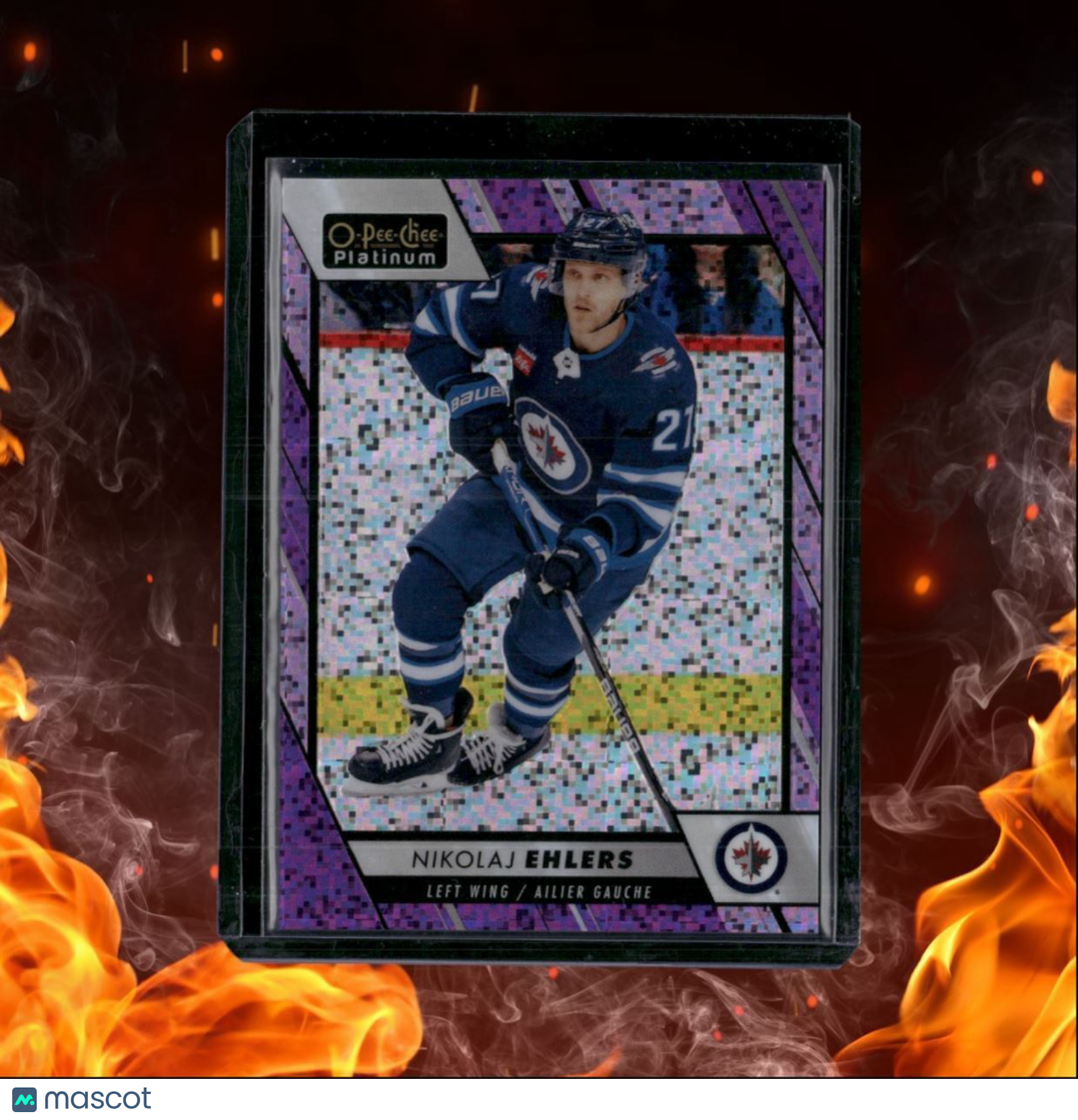 2023-24 O-Pee-Chee Platinum Nikolaj Ehlers Violet Pixels 160/299 #85