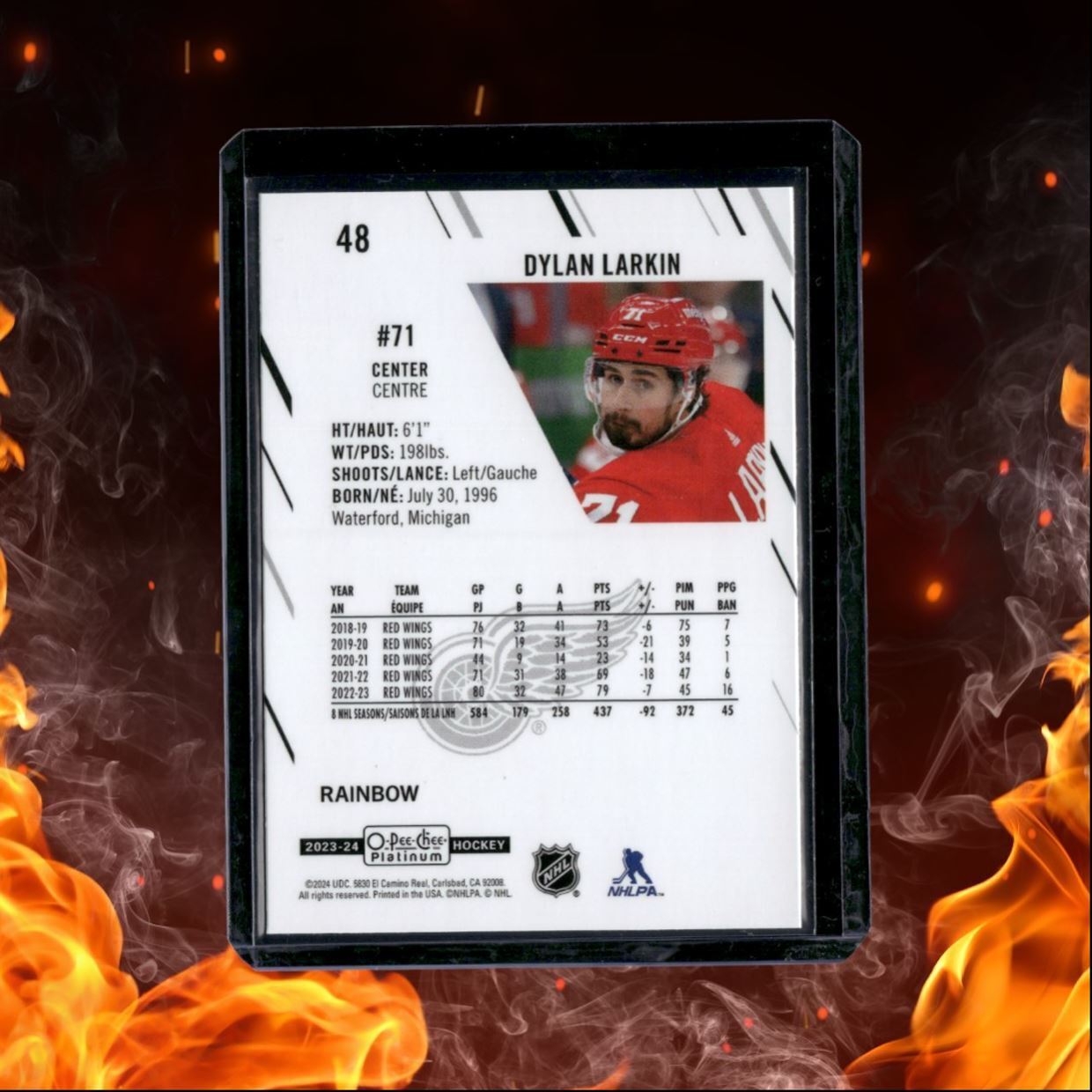 2023-24 O-Pee-Chee Platinum Dylan Larkin Rainbow #48