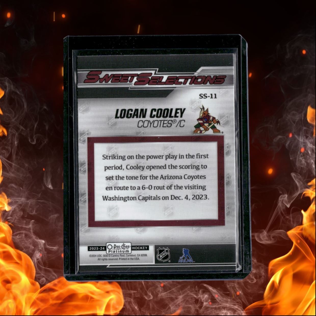 2023-24 O-Pee-Chee Platinum Logan Cooley Sweet Selections Rookie #SS-11