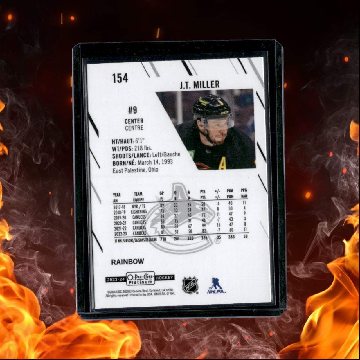 2023-24 O-Pee-Chee Platinum J.T. Miller Rainbow #154