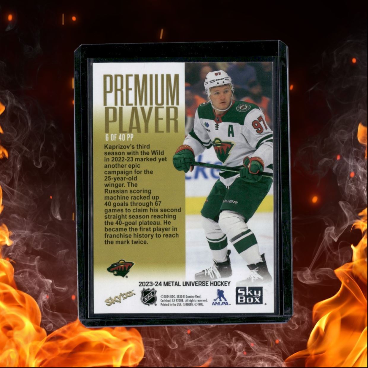 2023-24 SkyBox Metal Universe Kirill Kaprizov Premium Player #6PP