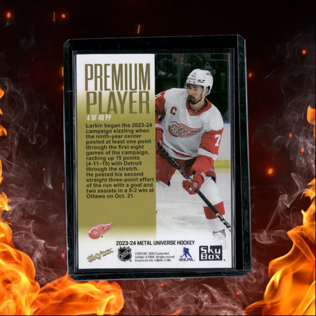2023-24 SkyBox Metal Universe Dylan Larkin Premium Player #4PP