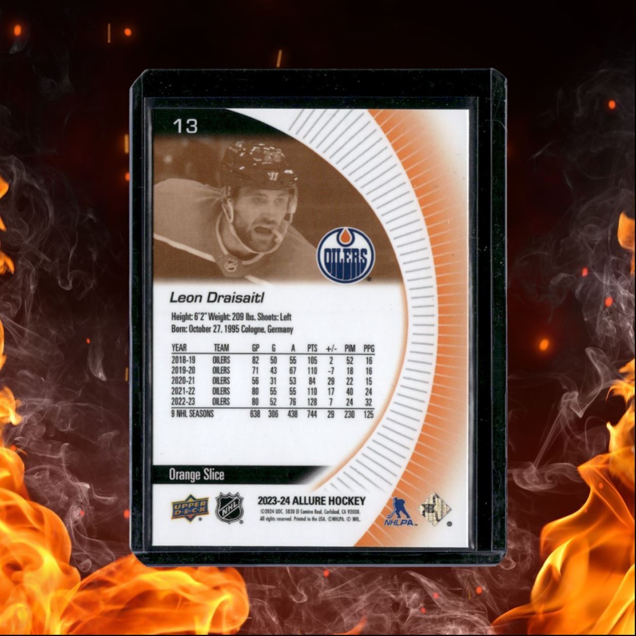 2023-24 Upper Deck Allure Leon Draisaitl Orange Slice #13