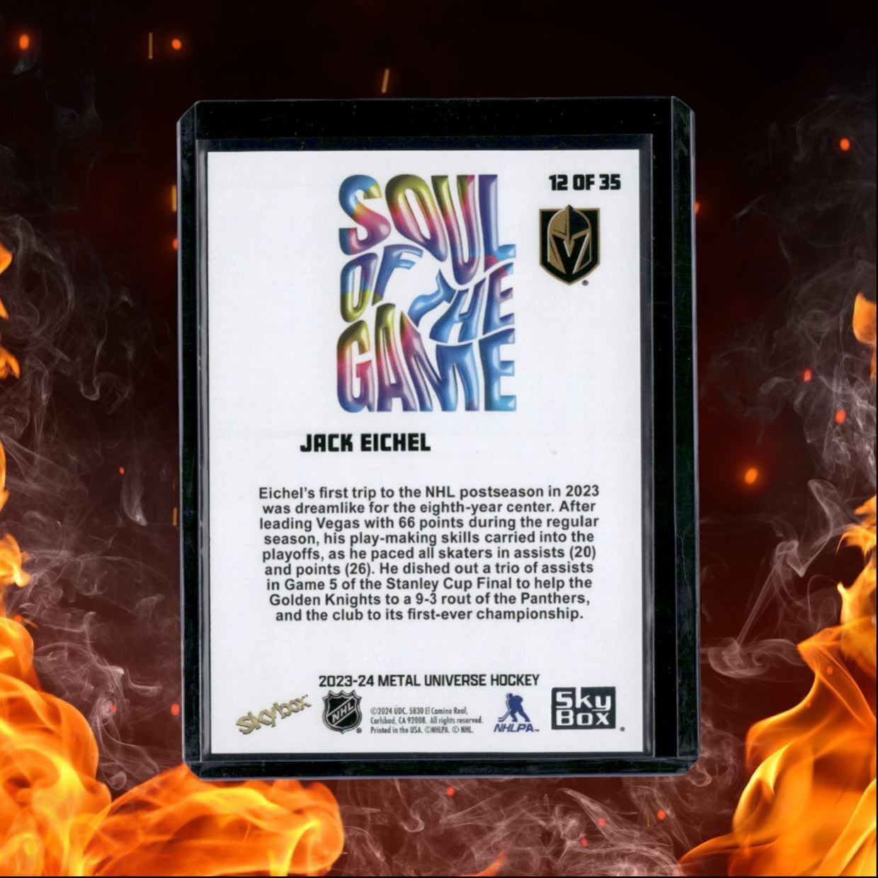 2023-24 SkyBox Metal Universe Jack Eichel Soul of the Game #12