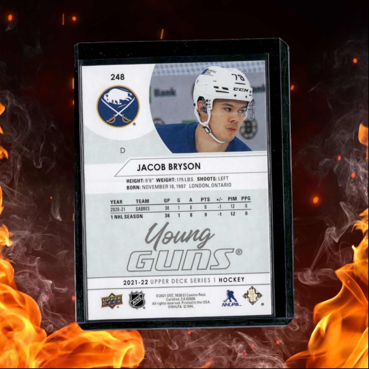 2021-22 Upper Deck Jacob Bryson Young Guns Rookie #248