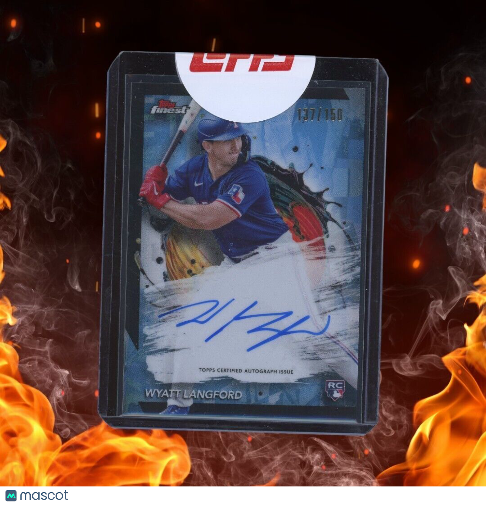 2024 Topps Finest WYATT LANGFORD Rookie Auto /150 Blue Refractor #FA-WL