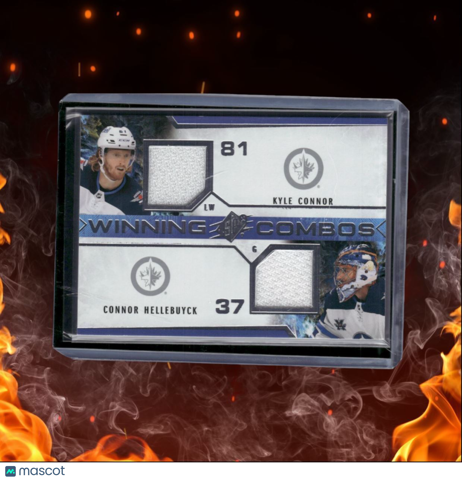 2021-22 Upper Deck SPx Hellebuyck / Connor Winning Combos Dual Jersey #WC-KCCH