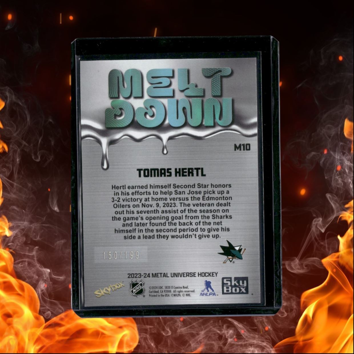 2023-24 SkyBox Metal Universe Tomas Hertl Meltdown Spectrum 150/199 #M10