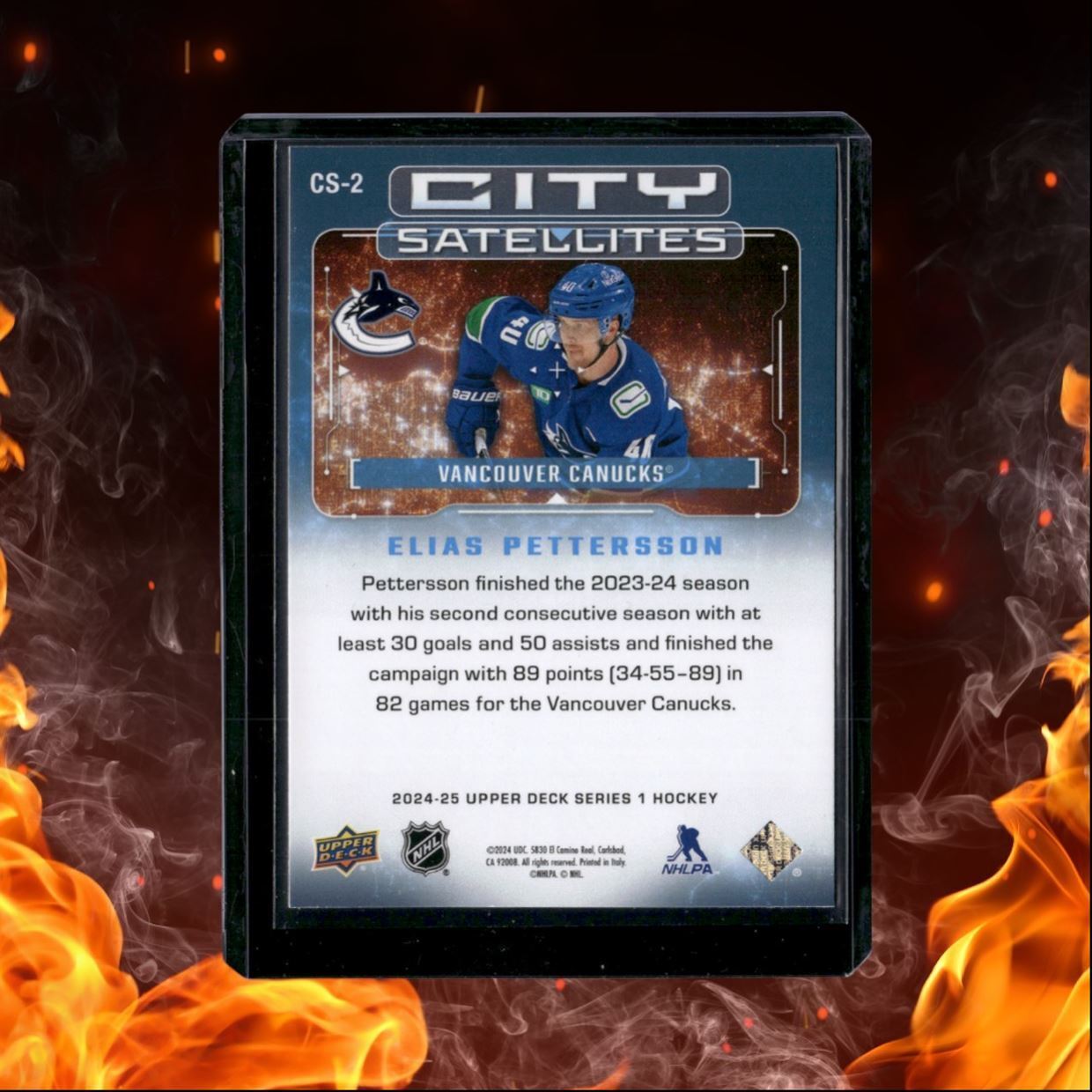 2024-25 Upper Deck Elias Pettersson City Satellites Sparkle #CS-2