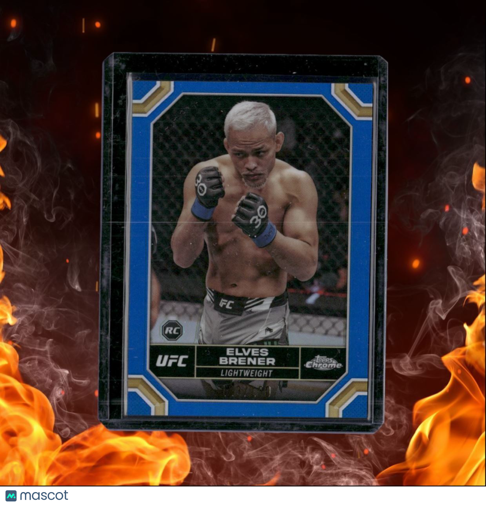 2024 Topps Chrome UFC Elves Brener Blue Refractor Rookie 123/150 #29