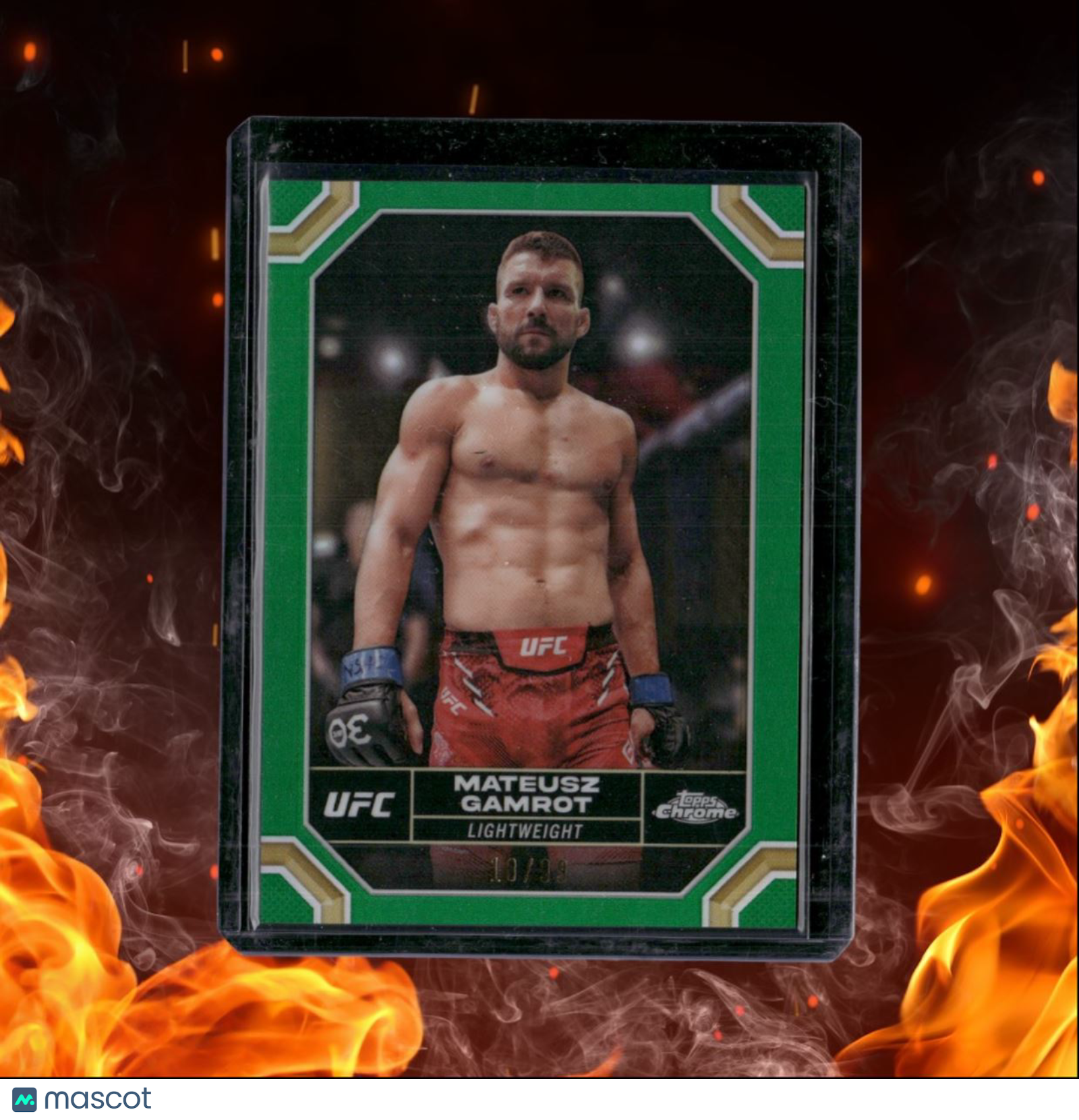 2024 Topps Chrome UFC Mateusz Gamrot Green Refractor 18/99 #126