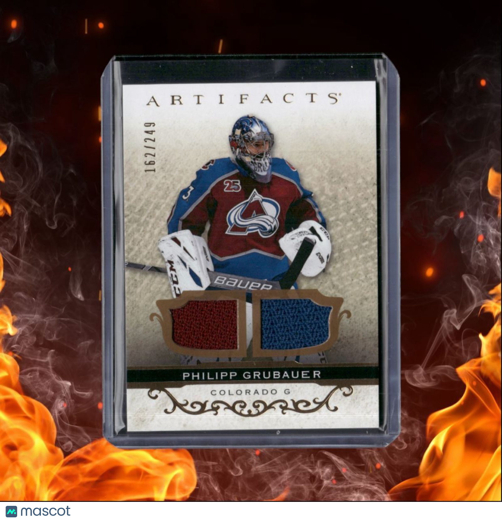 2021-22 Upper Deck Artifacts Philipp Grubauer Dual Material Gold Jersey 162/249