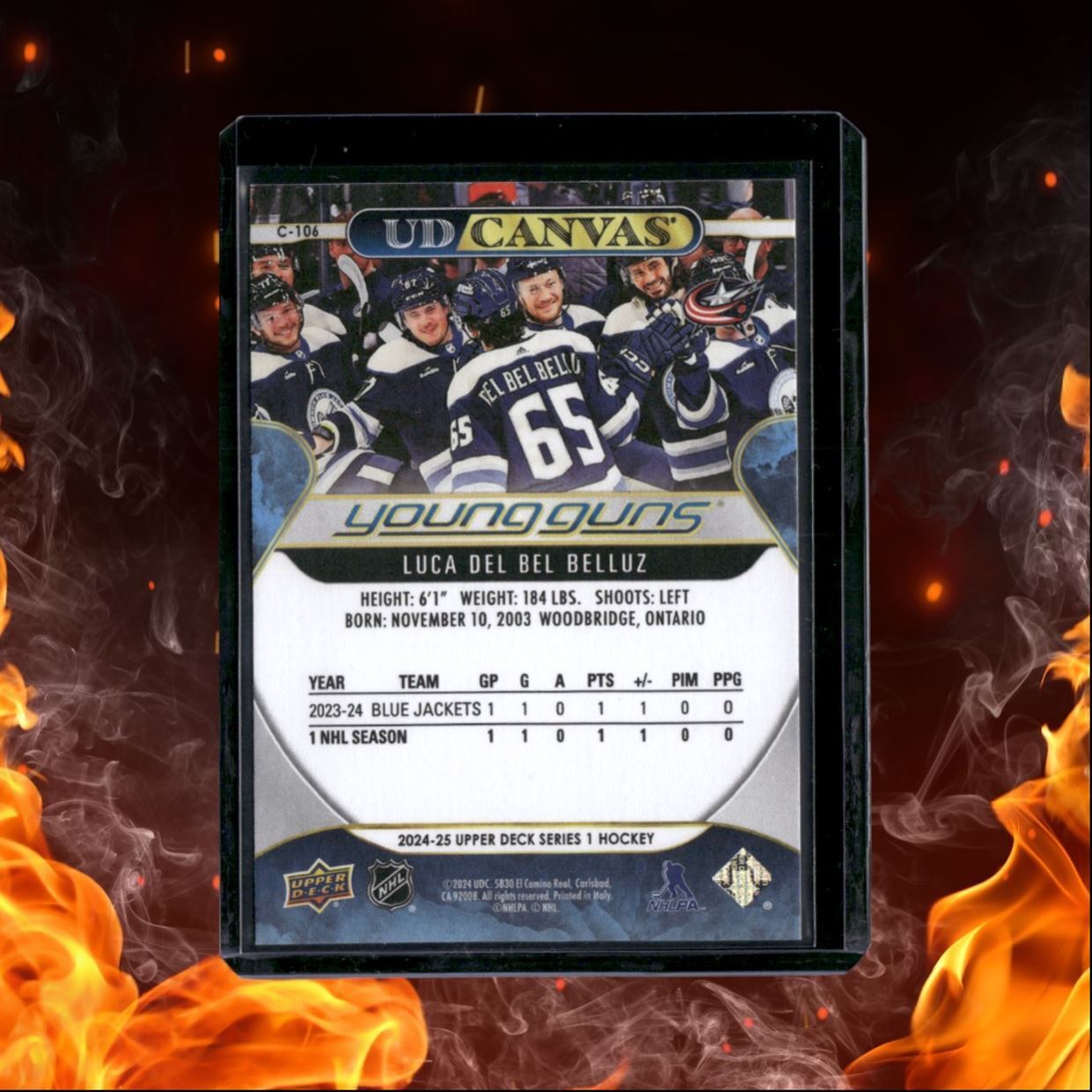 2024-25 Upper Deck Luca Del Bel Belluz UD Canvas Young Guns Rookie #C-106