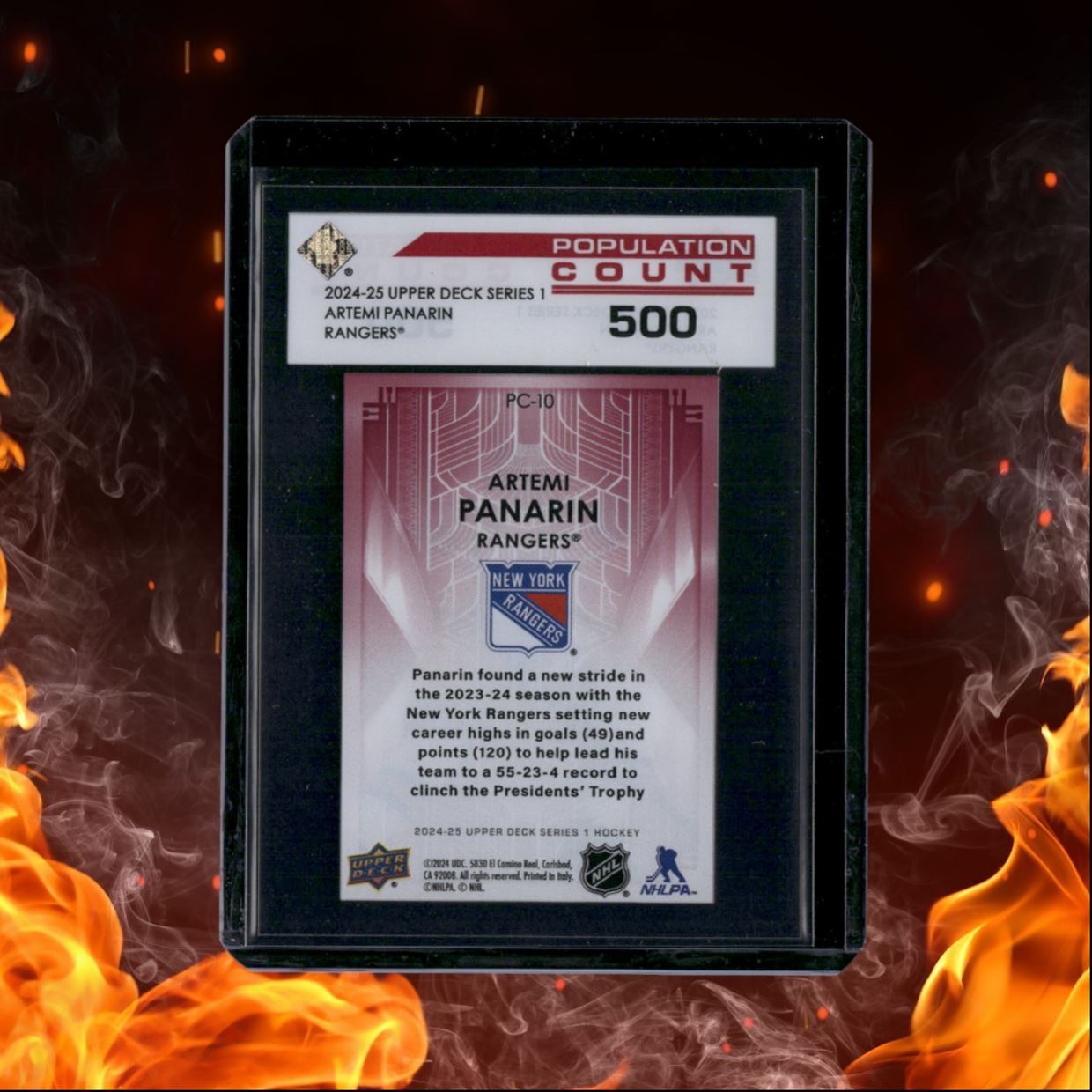 2024-25 Upper Deck Artemi Panarin Population Count 500 /500 #PC-10