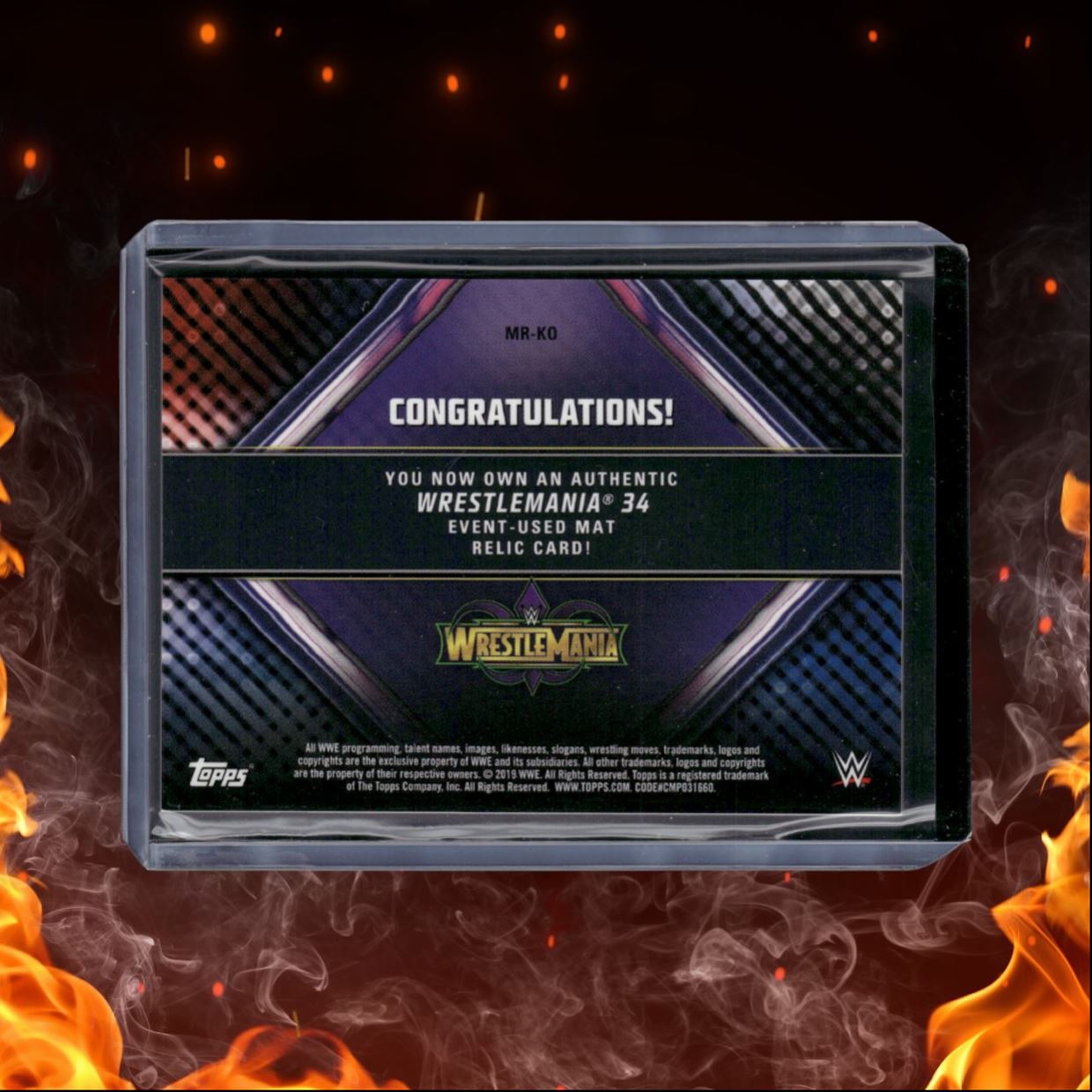 2019 Topps WWE Kevin Owens Event-Used Mat Relic Wrestlemania 34 #MR-KO