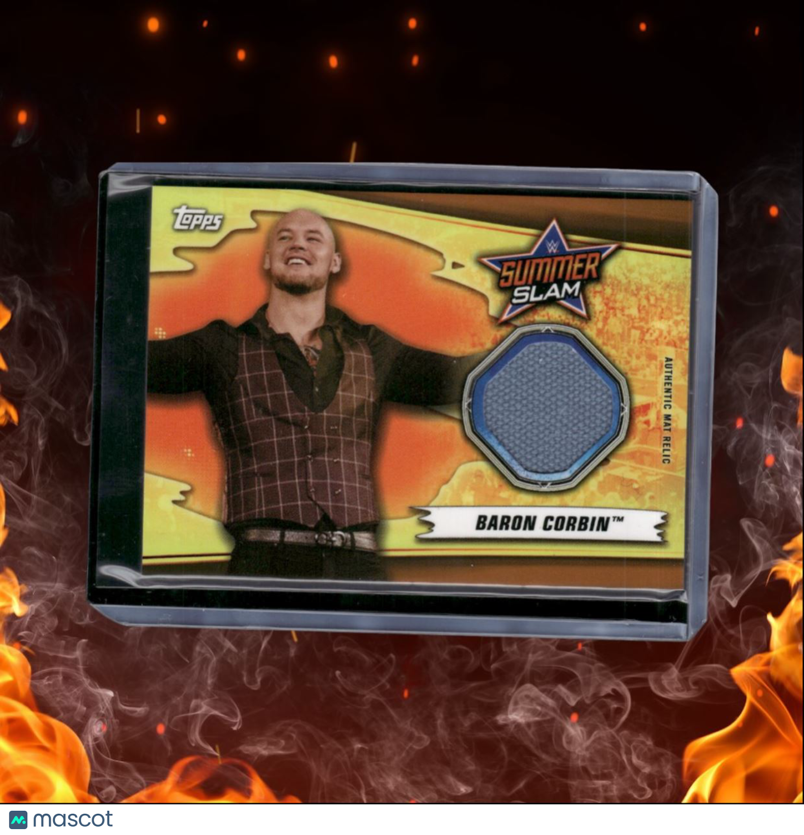 2019 Topps WWE Baron Corbin Event-Used Mat Relic Summerslam 2018 82/99 #MR-BC