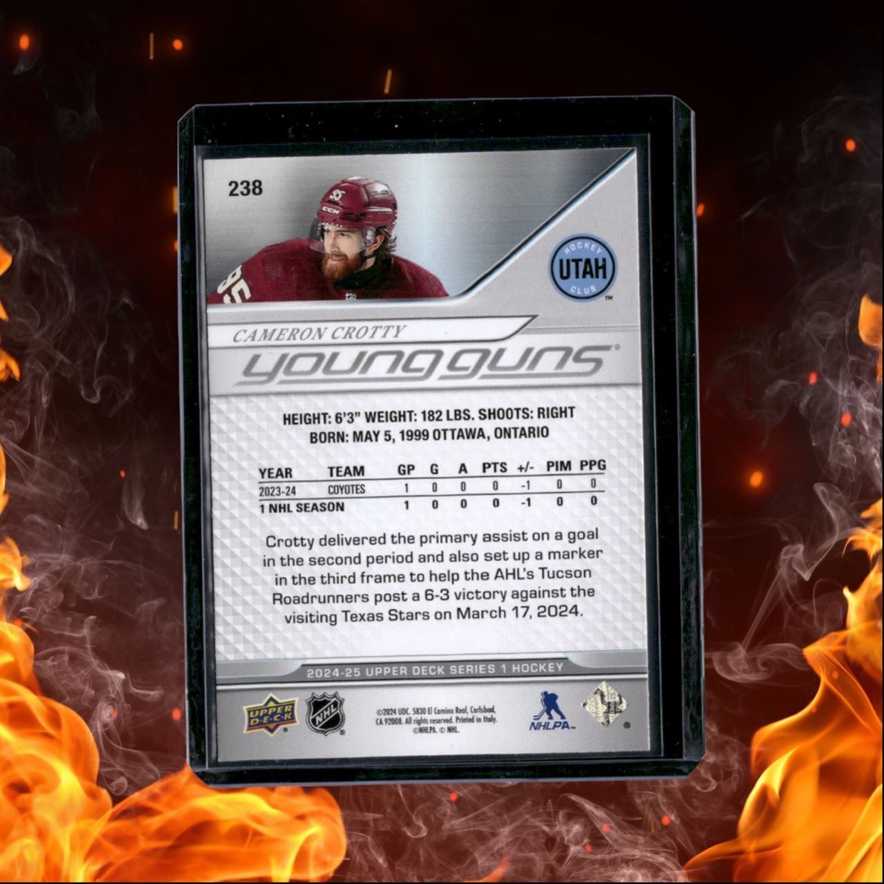 2024-25 Upper Deck Cameron Crotty Young Guns Rookie #238