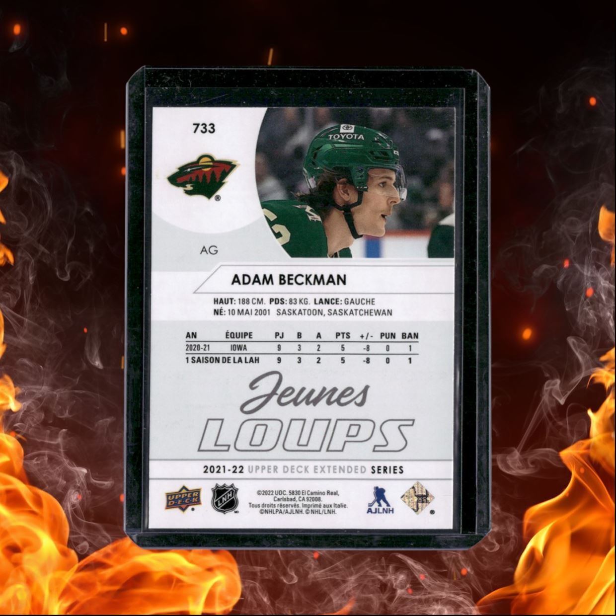 2021-22 Upper Deck Adam Beckman French Young Guns Rookie #733