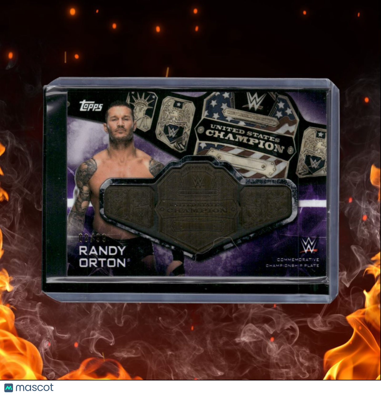 2019 Topps WWE Randy Orton Championship Medallion Purple United States 08/99
