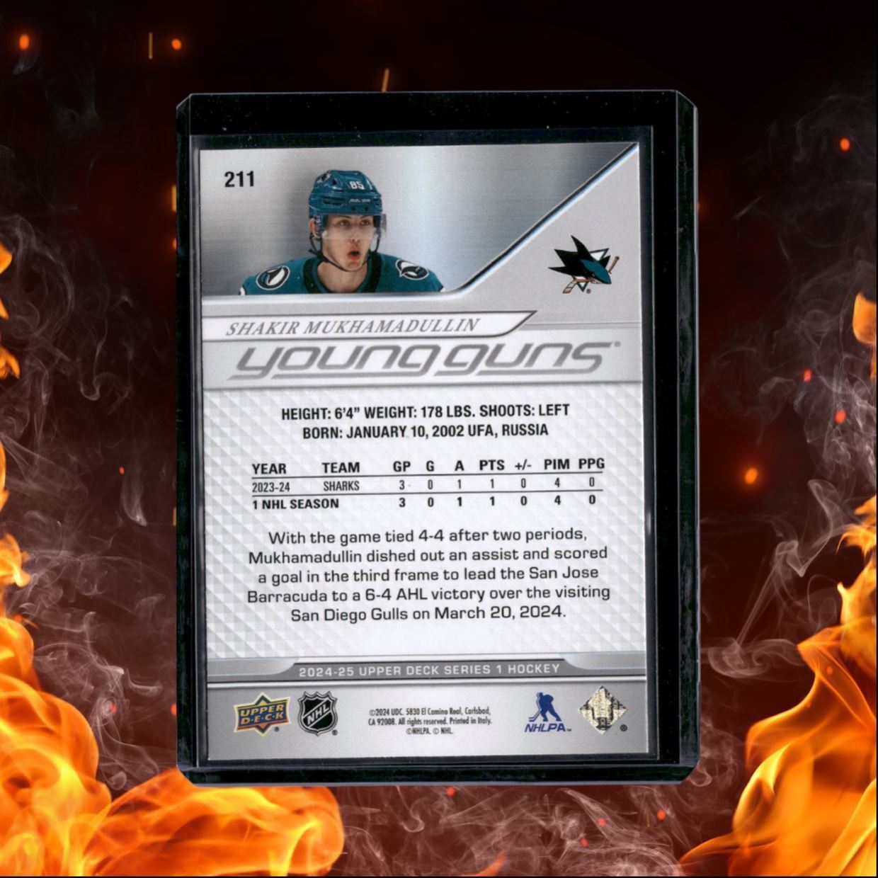 2024-25 Upper Deck Shakir Mukhamadullin Young Guns (A) Rookie #211