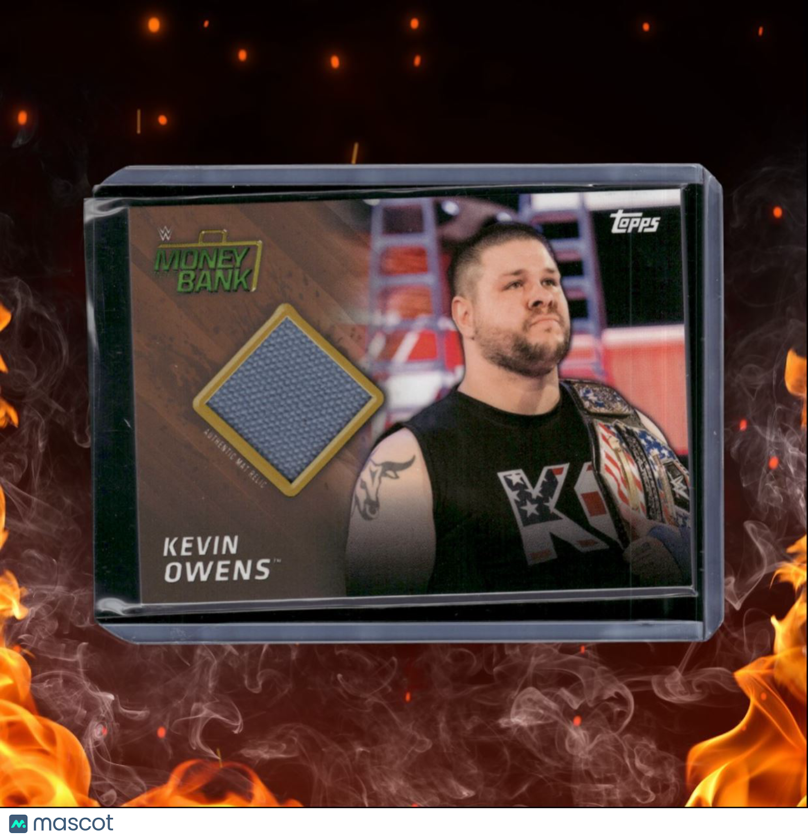 2018 Topps WWE Kevin Owens Event-Used Mat Relic Money in the Bank 031/199