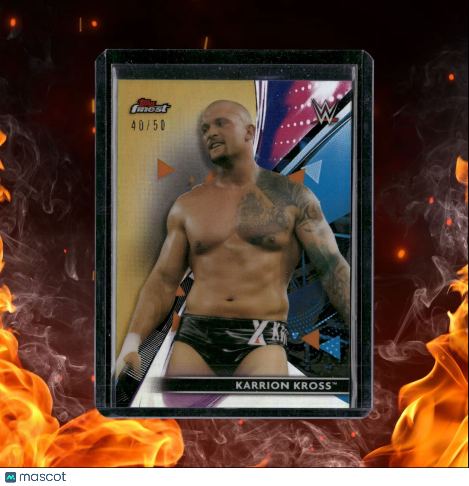 2021 Topps Finest WWE Karion Cross Gold Refractor 40/50 #89