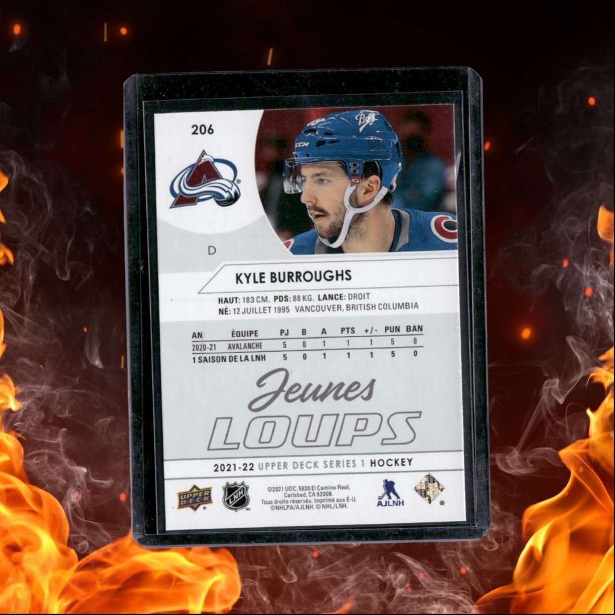 2021-22 Upper Deck Kyle Burroughs French Young Guns SP Rookie #206