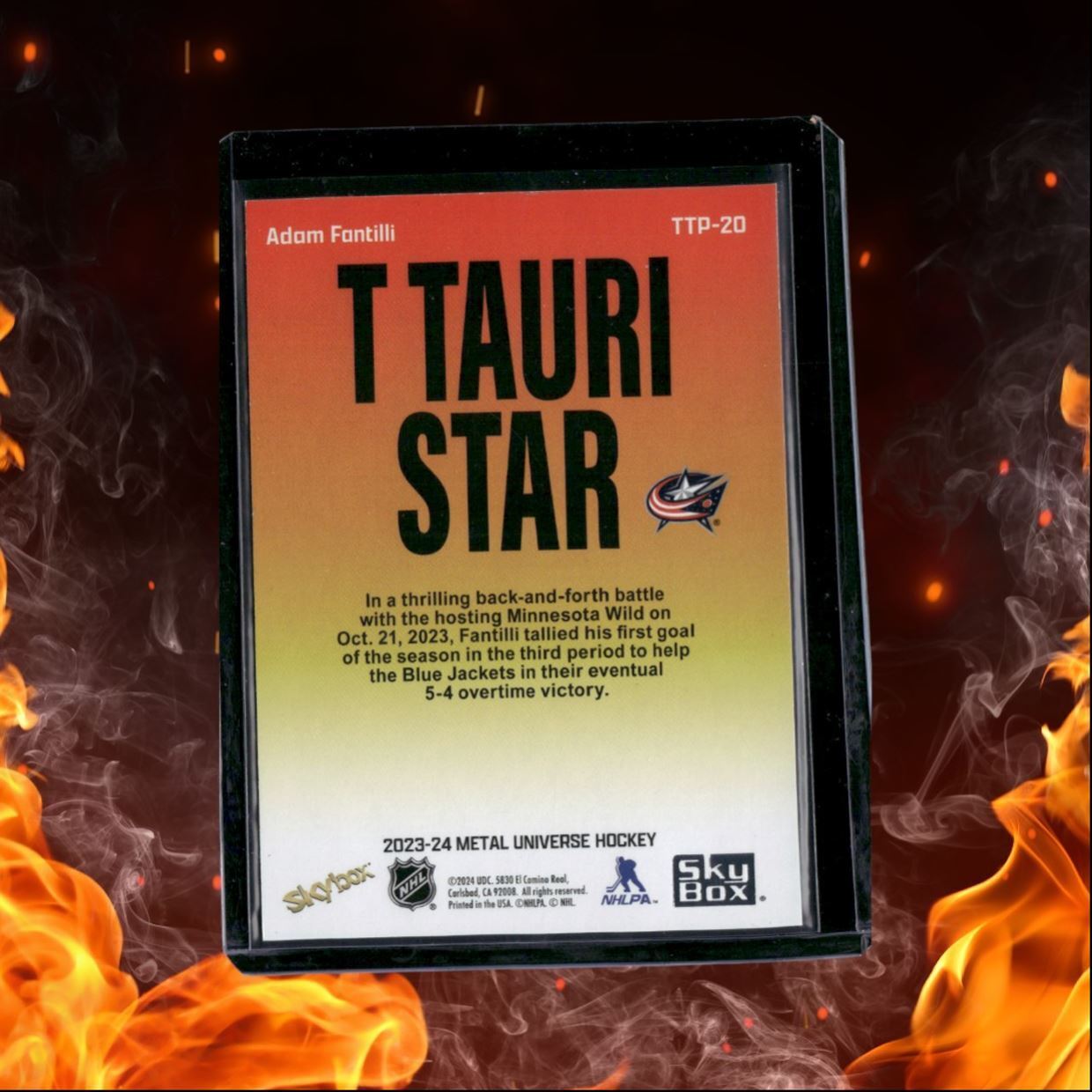 2023-24 SkyBox Metal Universe Adam Fantilli T Tauri Star Phase Rookie #TTP-20