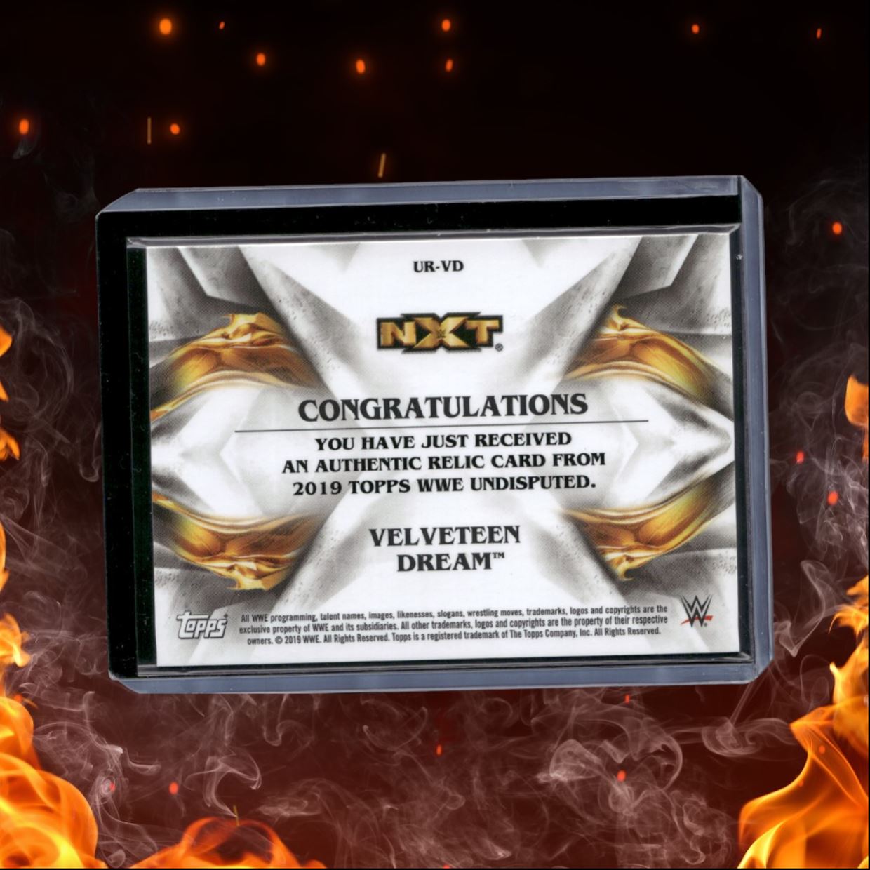 2019 Topps WWE Undisputed Velveteen Dream NXT Mat Relic Green 05/50 #UR-VD