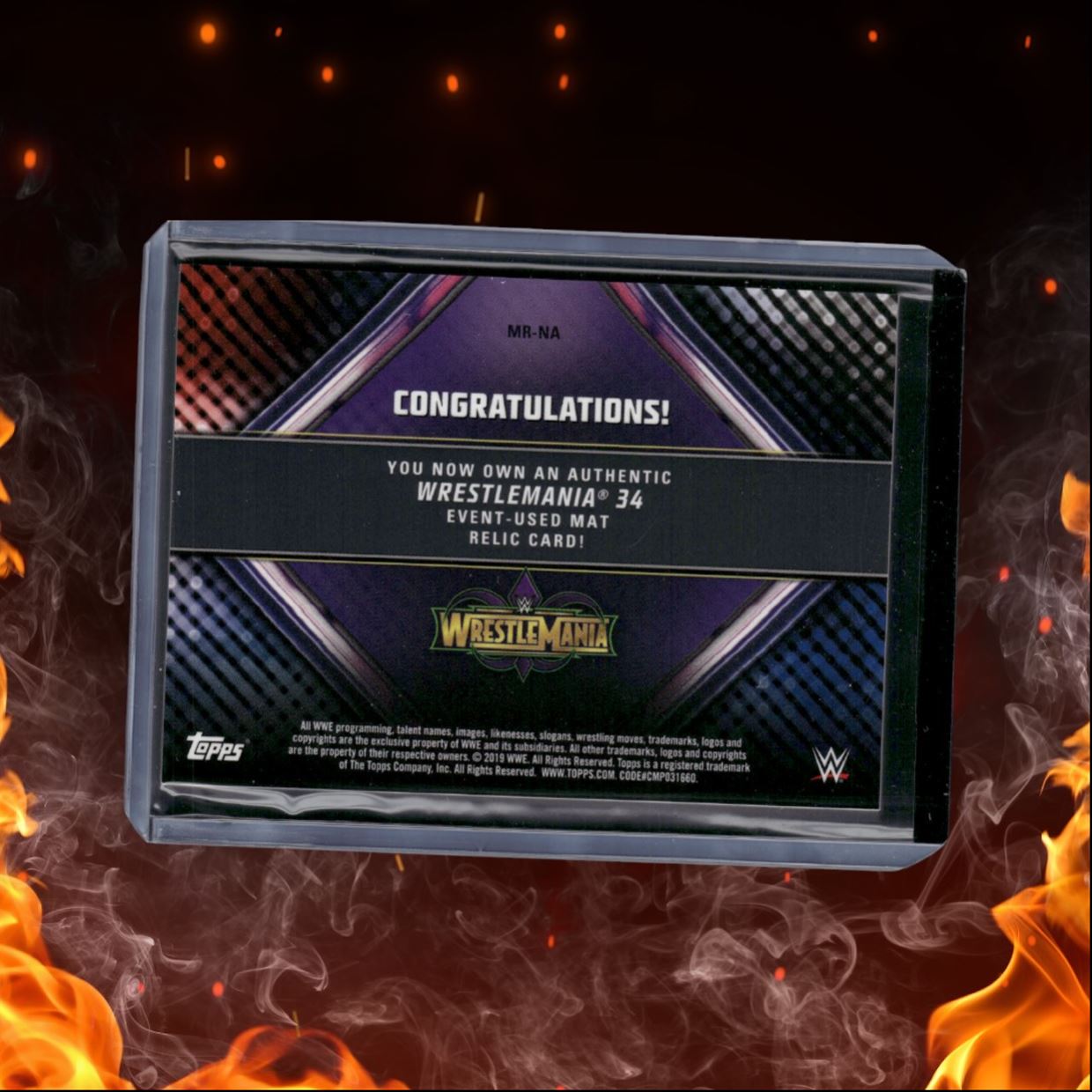 2019 Topps WWE Naomi Event-Used Mat Relic Wrestlemania 34 #MR-NA