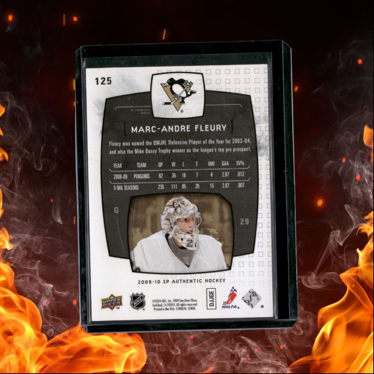 2009-10 SP Authentic Marc-Andre Fleury SP Essentials Gold 1620/1999 #125