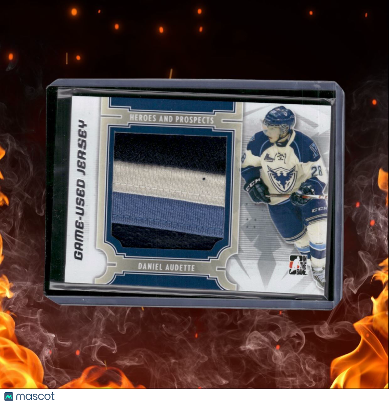 2013-14 In The Game Heroes and Prospects Daniel Audette Game-Used Jersey Silver