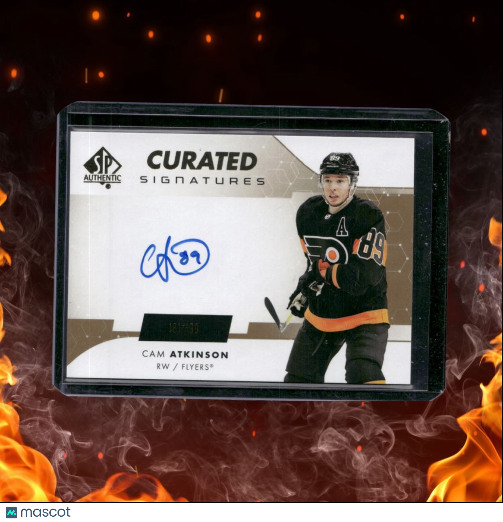 2022-23 SP Authentic Cam Atkinson Curated Signatures Gold Auto 181/199 #SPC-CA