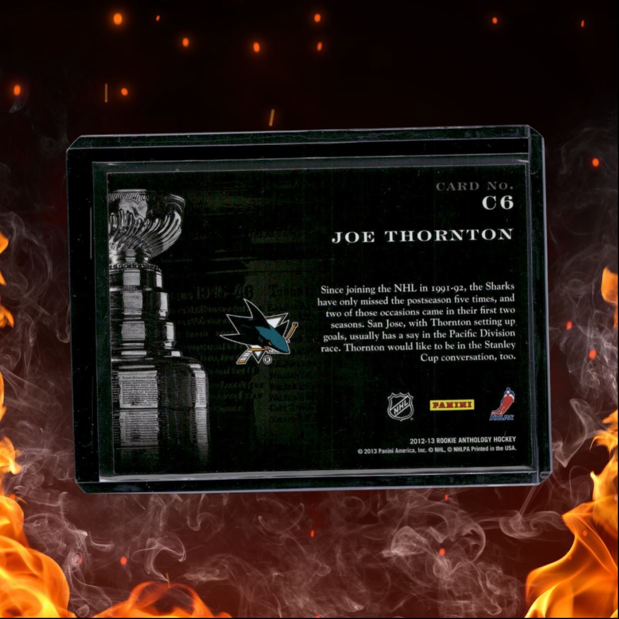 2012-13 Panini Rookie Anthology Contenders Joe Thornton Cup Contenders 012/999