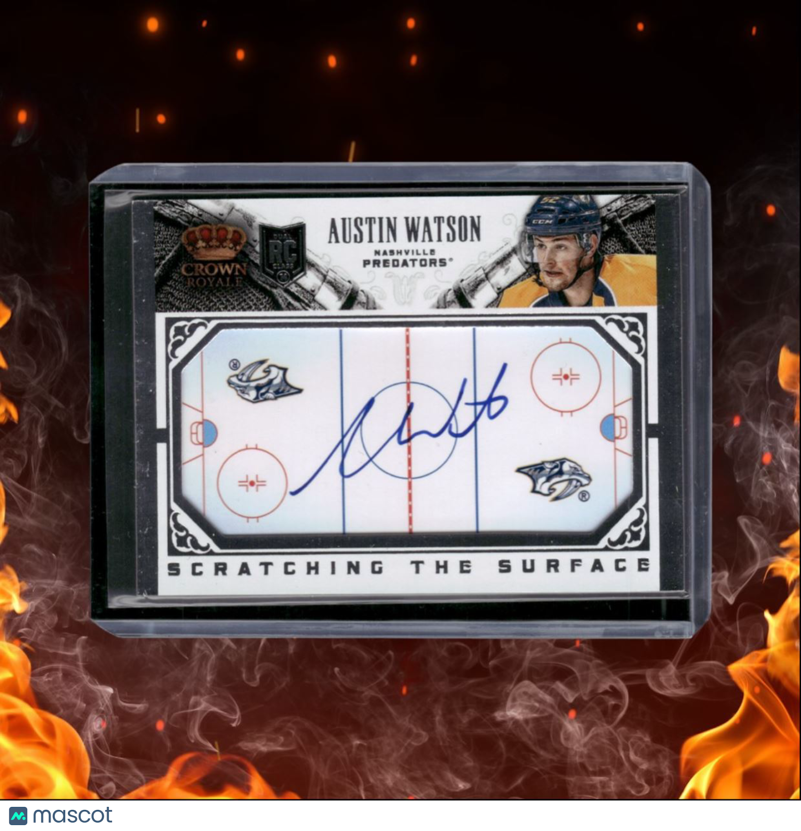 2013-14 Panini Crown Royale Austin Watson Scratching the Surface Rookie Auto