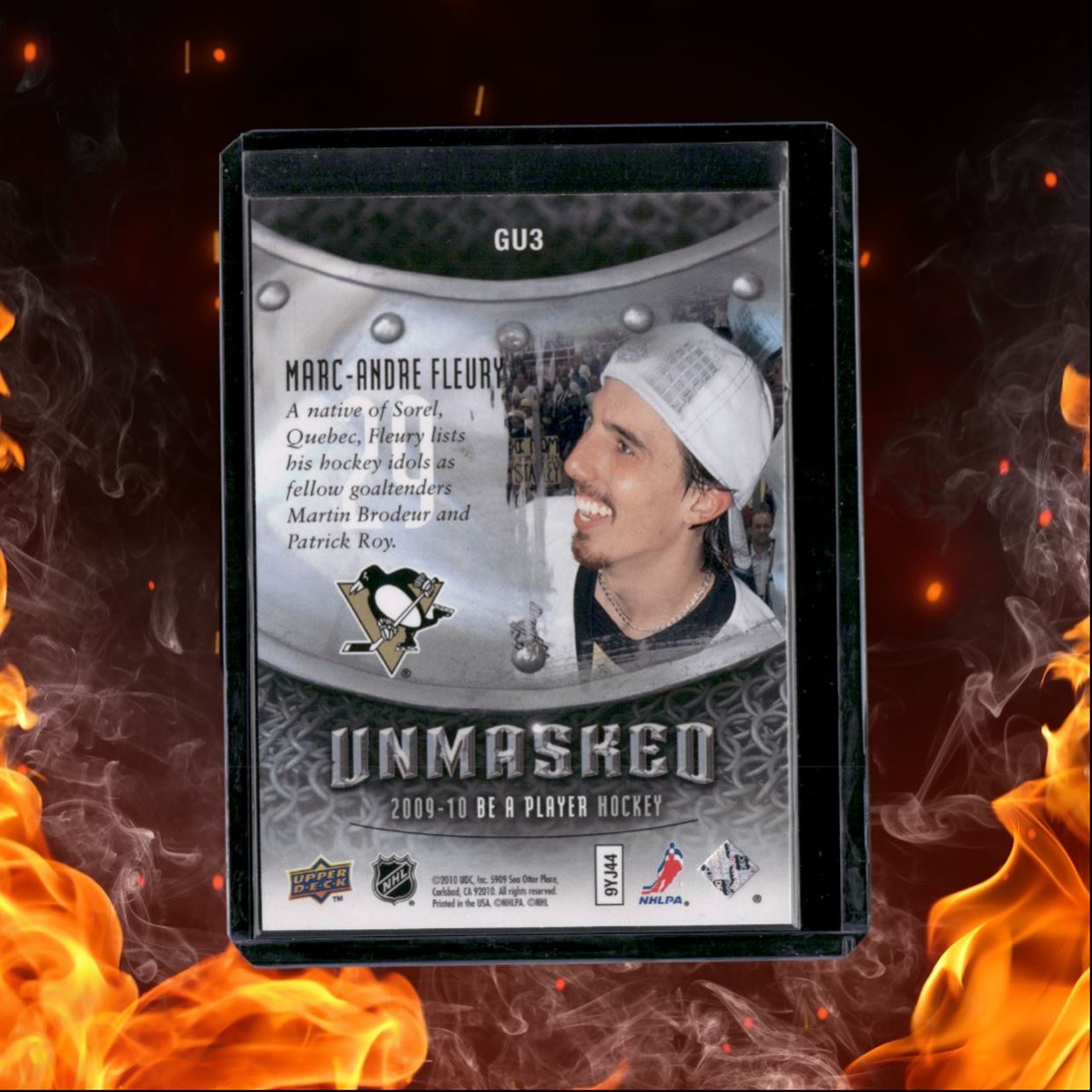 2009-10 Upper Deck Be A Player Marc-Andre Fleury Goalies Unmasked 107/499 #GU3