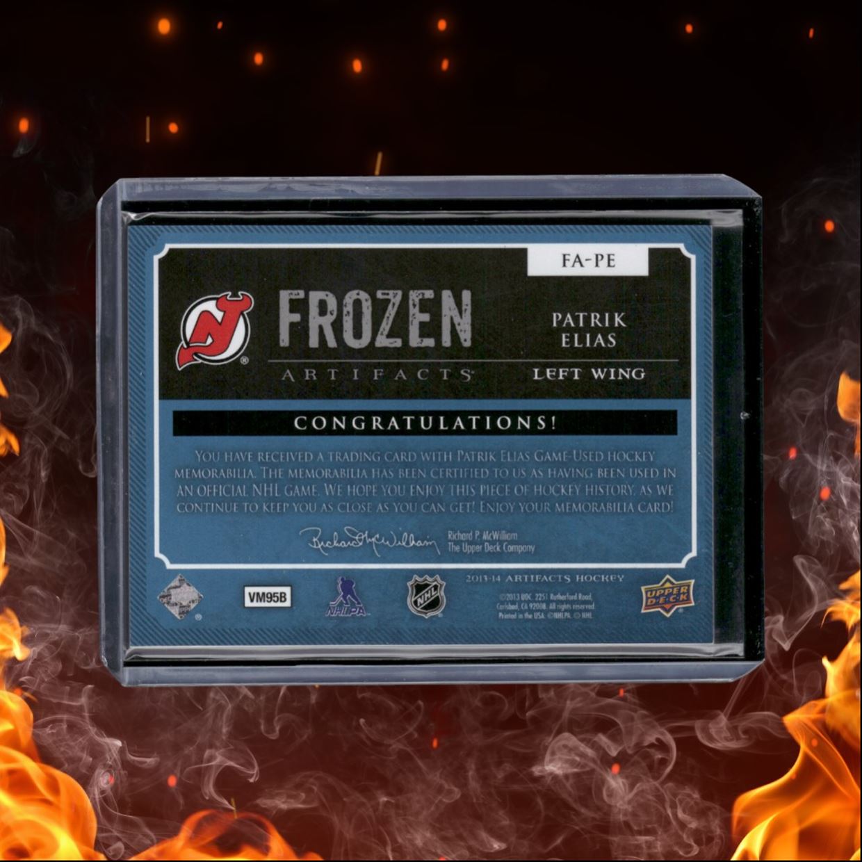 2013-14 Upper Deck Artifacts Patrik Elias Frozen Dual Jersey #FA-PE