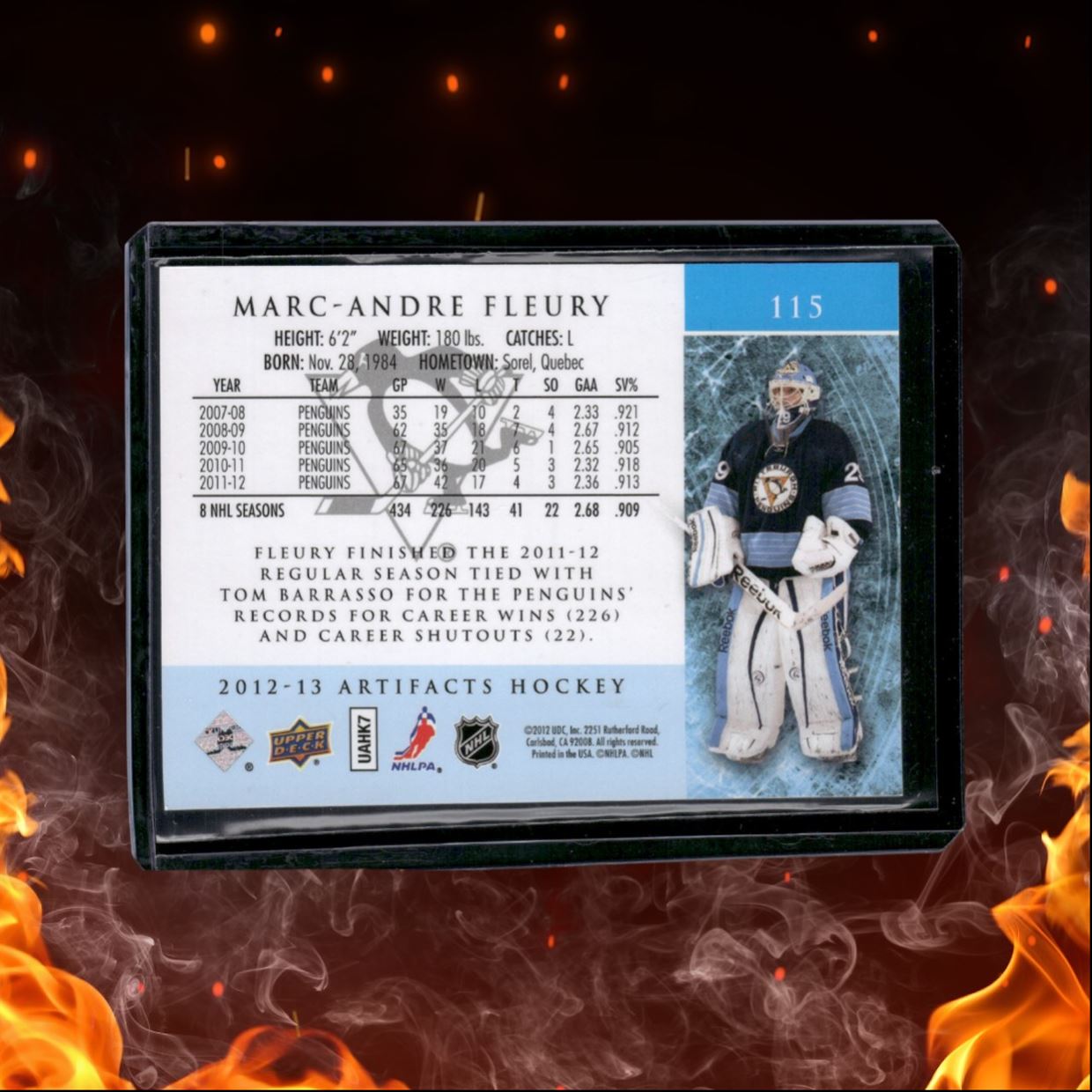 2012-13 Upper Deck Artifacts Marc-Andre Fleury 227/999 #115