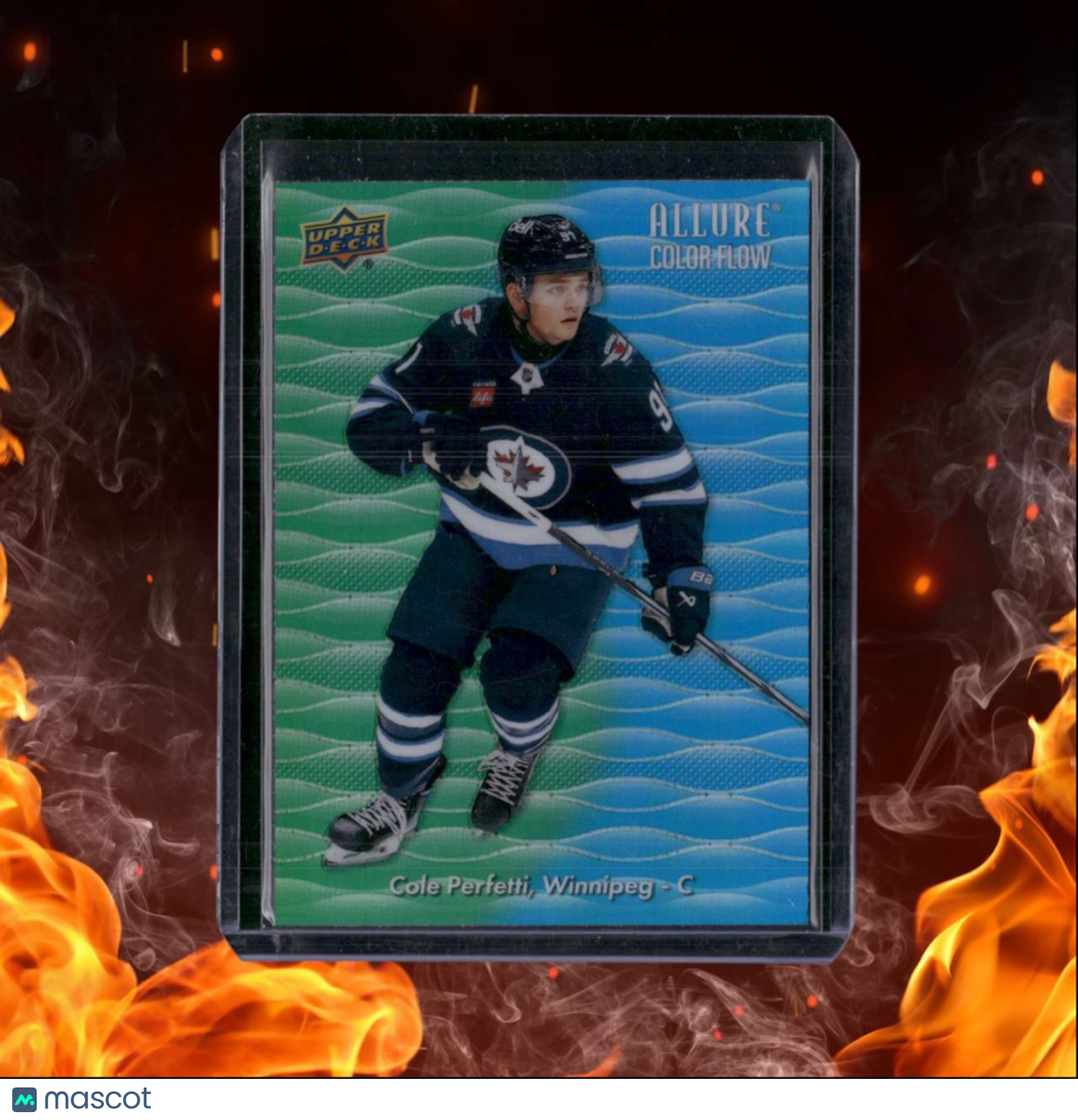 2023-24 Upper Deck Allure Cole Perfetti Color Flow Green - Blue #CF-13