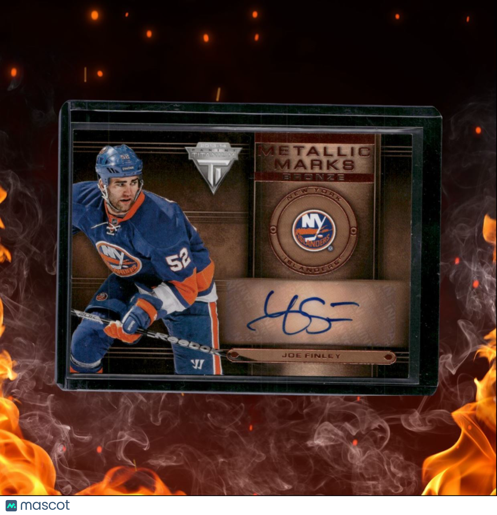 2013-14 Panini Titanium Joe Finley Metallic Marks Bronze Auto #MM-31