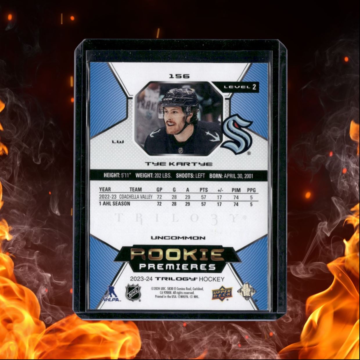 2023-24 Upper Deck Trilogy Tye Kartye Level 2 Rookie 235/699 #156